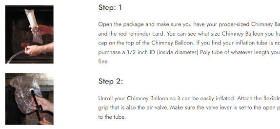 Chimney Balloon Installation Instructions