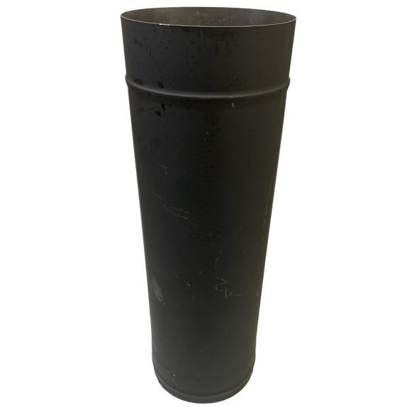 Heatfab 6 in. x 18 in. Single Wall Black Stove Pipe- Clearance