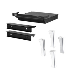 Brushed Nickel Cast Iron Leg Kit with Ash Drawer - Structural Style