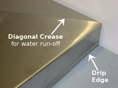 Diagonal Crease and Drip Edge