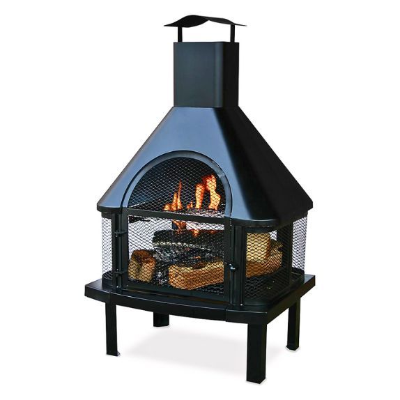 Endless Summer Black Wood Burning Outdoor Fire Pit With Cooking Surface