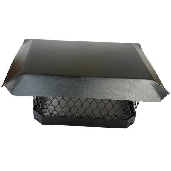 HYC SS Single Flue Chimney Cap Painted Black 9x13 Clearance