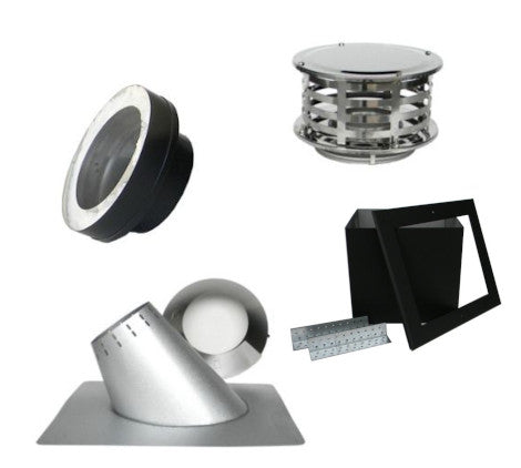 Chimney Pipe Flat Ceiling Kit for Rock-Vent Class A Pipe