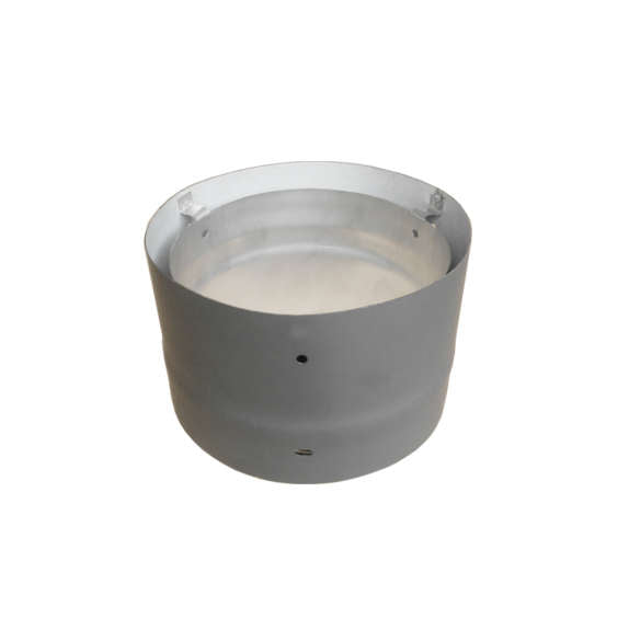 Double Wall Black Stove Pipe to Class A Insulated Pipe Adapter