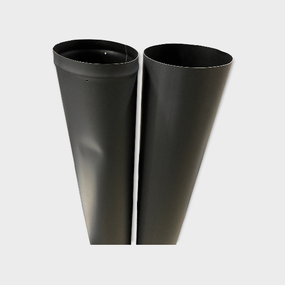 6” Single Wall Black Stove Pipe Large Telescoping | Clearance