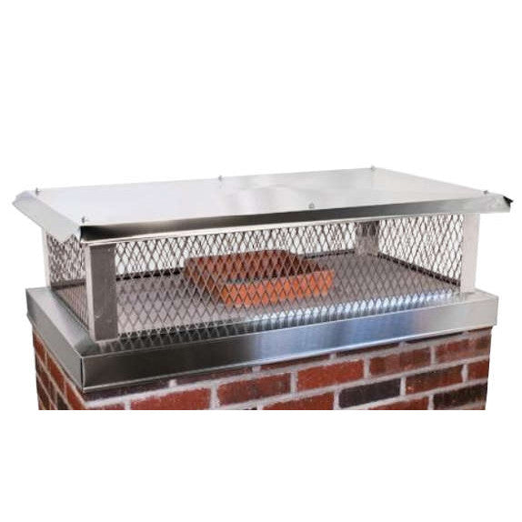Stainless Steel Chimney Cap with Basic Lid, Outside Mount