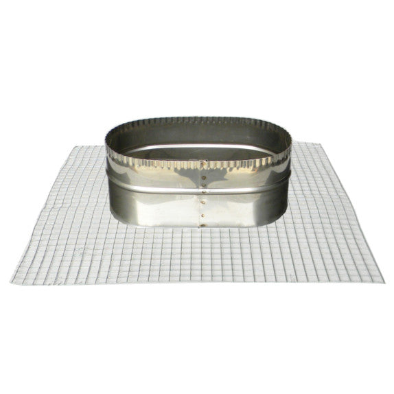 Oval Mesh Bottom Plate for Flex Chimney Liner Fireplace Termination