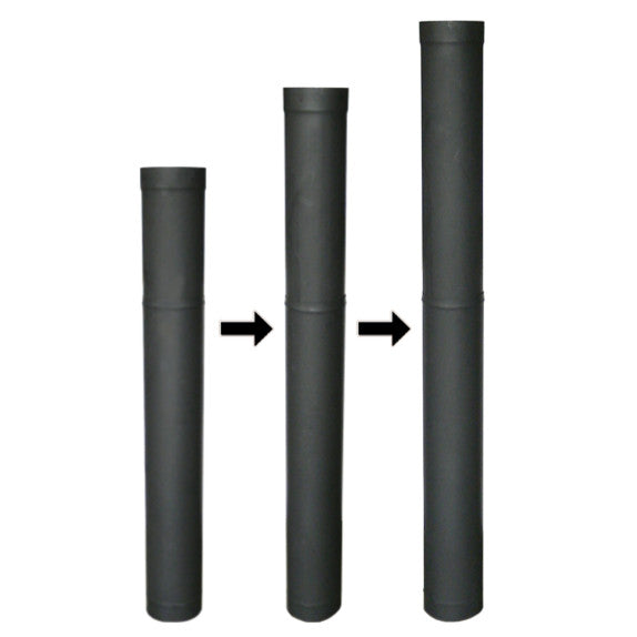 Black Double Wall Telescoping Stove Pipe Sizes To Inch, 46 OFF