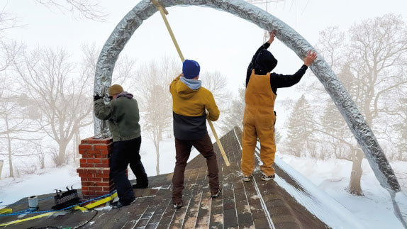 Installing a Shaped Chimney Liner with Insulation