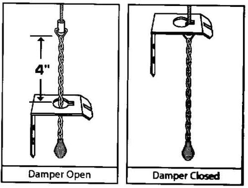 Lock Top Energy Saving Damper Operating Instructions