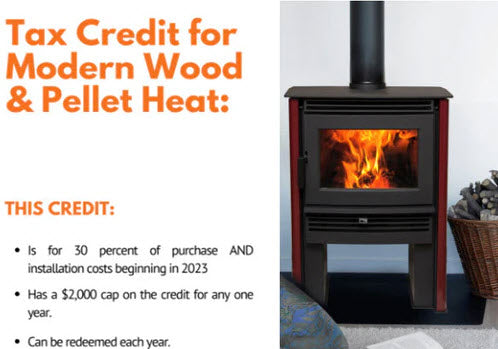 2023 - 2025 Wood and Pellet Stove Tax Credit