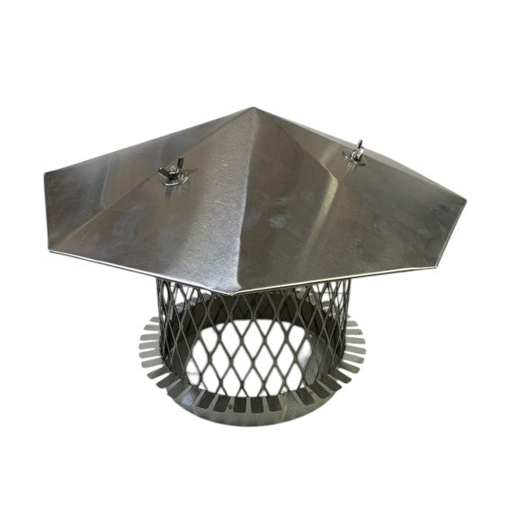 Round Pot Topper Stainless Steel Octagon Pot Topper 8.625 in - Clearance - Rockford Chimney