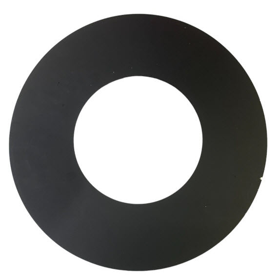 Black Single Wall SS Trim Ring 6 in. ID 12 in. OD - Clearance