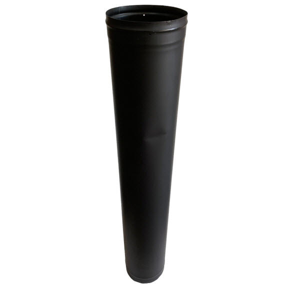 8 in. x 48 in. Single Wall Black Stove Pipe - Clearance