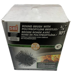 8 in. Poly Brush 3/8 in. NPT Thread - Clearance