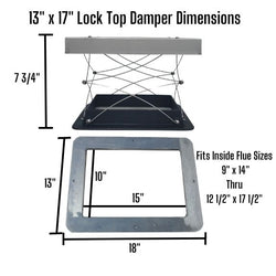 13x17 Lock Top Damper
