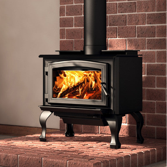 Contemporary Fireplace Freestanding Large Iron Black U Shape