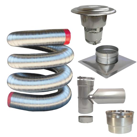 Chimney Liner Kits - Round, Stainless Steel, Flexible Liner Kits