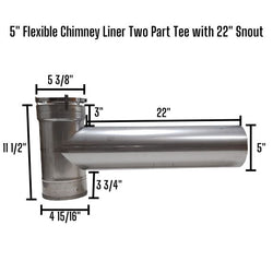 Standard Tee with 22 in. Snout and Tee Cap
