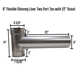 Standard Tee with 22 in. Snout and Tee Cap