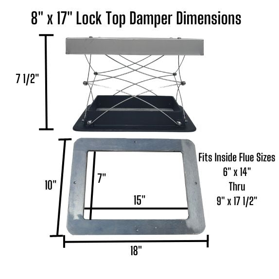 8x17 Lock Top Damper