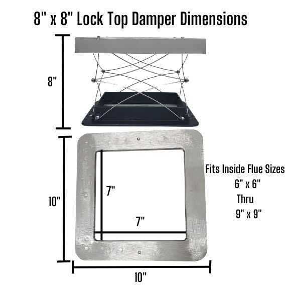 Lock Top Chimney Damper Top Mount Chimney Damper Cap Rockford Chimney