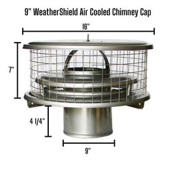 9 in. WeatherShield Chimney Cap - Air Cooled