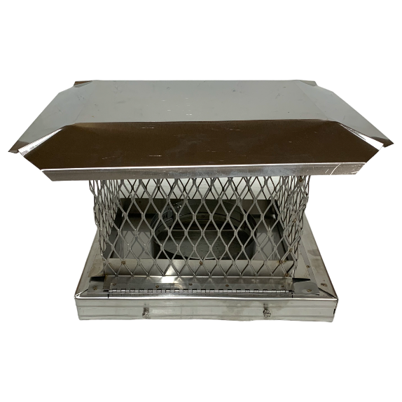 Bolt On 8" x13" Single Flue Stainless Steel Chimney Cap - Clearance
