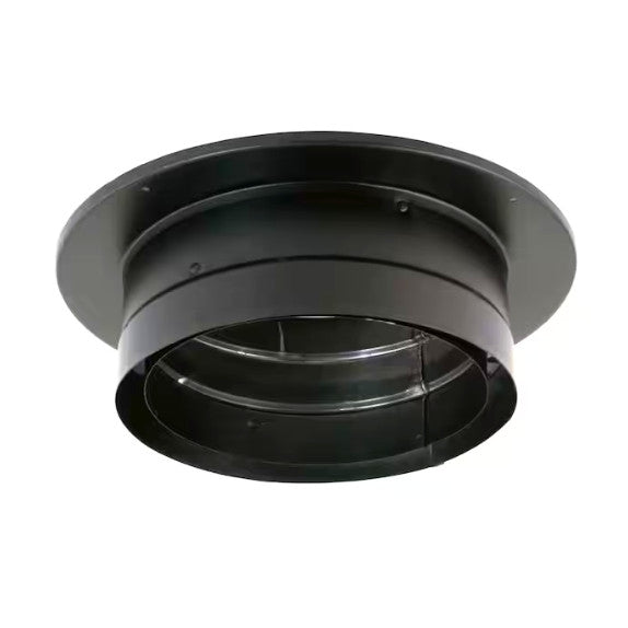 DuraVent DVL Double Wall Black Pipe Chimney Adapter With Trim