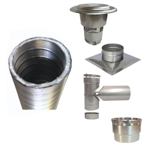 6 Inch Exhaust Exterior Chimney Pipe , Wood Stove Chimney Solid