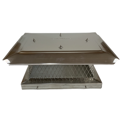 Flat Lid 13" x18" Bolt On Single Flue SS Chimney Cap - Clearance