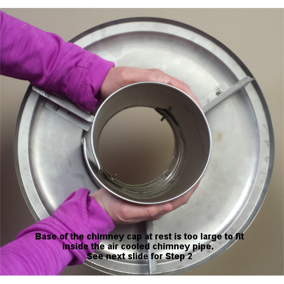 thumbnail image 2 of YuCo WeathrShield Stainless Steel Air-Cooled Chimney Cap - Fits 8, 9, Or 10 Inch Flues 2 of 5