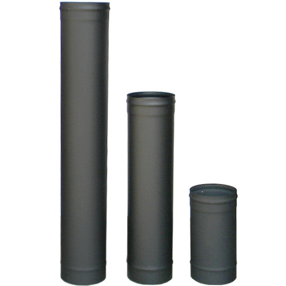 Rock-Vent Single Wall Black Stove Pipe 18 in. Lengths