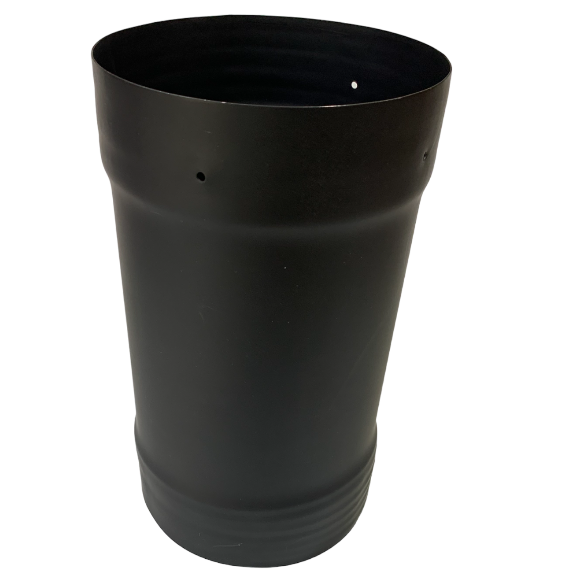 Rock-Vent Single Wall Black stove Pipe Female to Female 10 3/8"  - Clearance