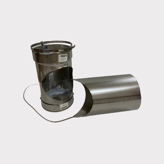 8” Flexible Chimney Liner Tee Connection With Removable Snout - Clearance