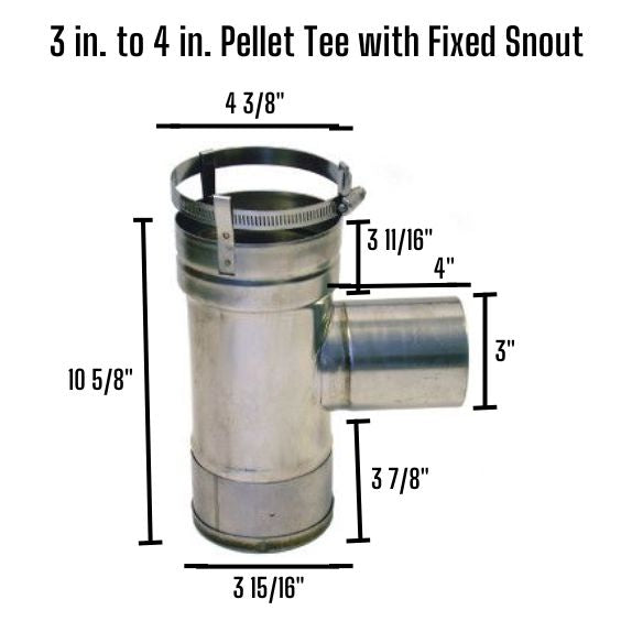 Rock-Vent Pellet Pipe 3 Fresh Air Intake Kit