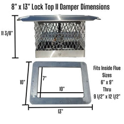 8x13 Lock Top II Chimney Damper