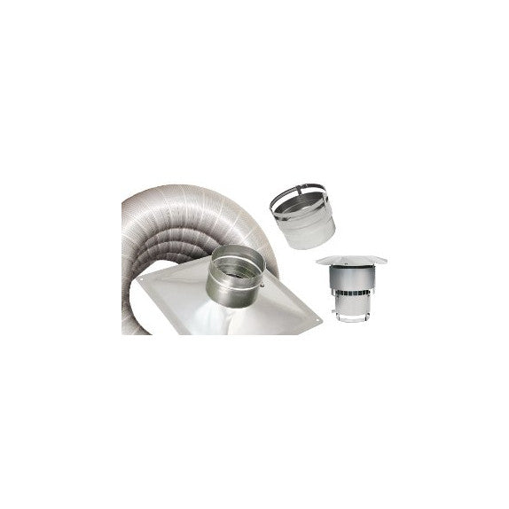 3 in. x 15 ft. 316Ti Stainless Steel Chimney Liner Kit with Appliance Insert Connector
