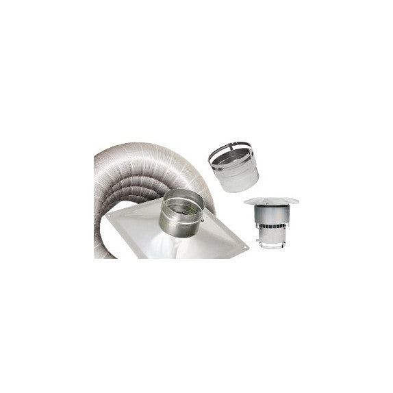 4 in. x 30 ft. 316Ti Stainless Steel Chimney Liner Kit with Appliance Insert Connector