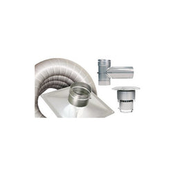 8 in. x 40 ft. 316Ti Stainless Steel Chimney Liner Kit with Tee Connector