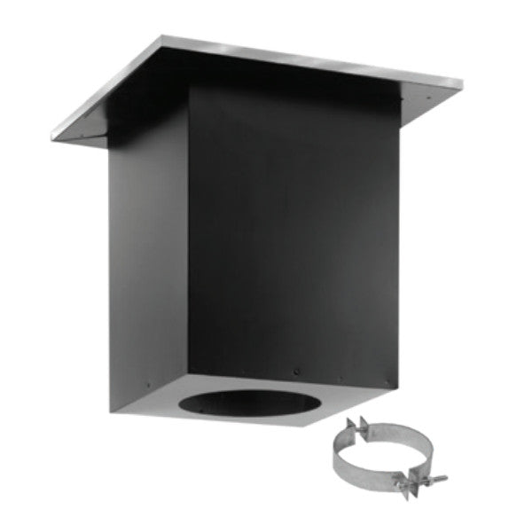 Duravent Cathedral Ceiling Kit With Double Wall Black Pipe Wood