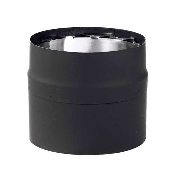 Black Double Wall Stove Pipe Slip Sections Rockford Chimney