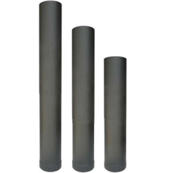 Black Double Wall Telescoping Stove Pipe Sizes - 6 to 8 Inch Diameters -  Rockford Chimney