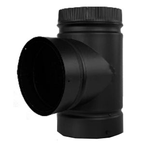 6" Selkirk Black Double Wall Tee with Tee Cap-Clearance
