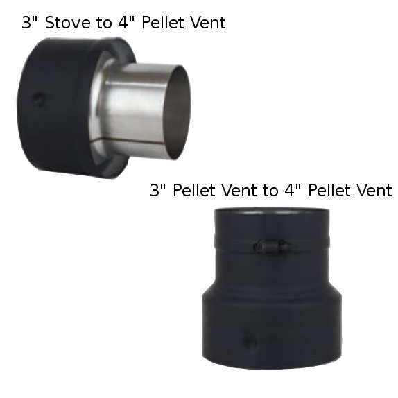 Pellet Vent Pellet Stove Increaser - Increase to Larger Pipe Size ...