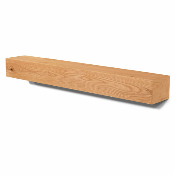 Red Oak Box Mantel - Real Wood Mantel