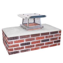 Bolt On Single Flue Stainless Steel Chimney Cap with Flat Lid