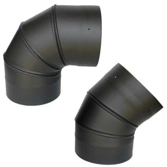 Black Single Wall Adjustable Elbows
