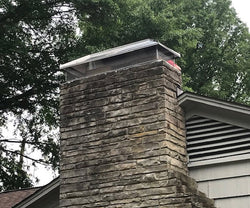 Stainless Steel Multi-Flue Cap with Hip and Ridge Lid, Top Mount