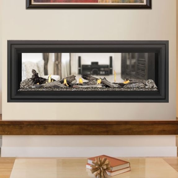 Napoleon Vector 50 Linear Direct Vent Gas Fireplace See Through